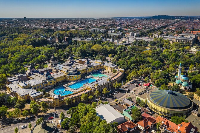 Budapest: City Park Self-Guided Walking Tour - Széchenyi Baths frontage: end your walk at Budapest’s iconic thermal scene